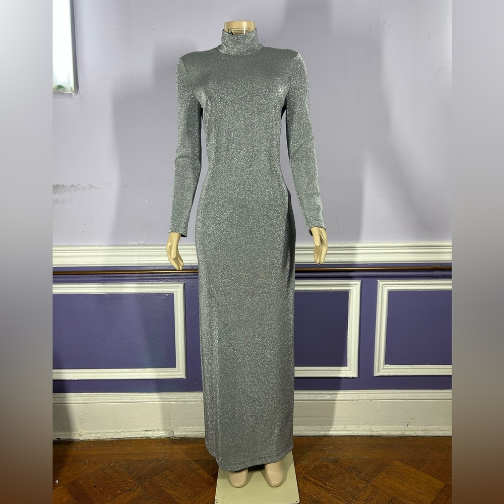Rosetta Getty

Metallic Lurex Turtleneck Maxi Dress